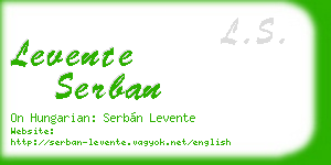 levente serban business card